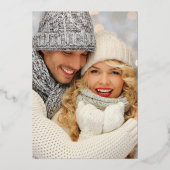 Ovaal Frans Lijst Kerstfoto Goud Folie Feestdagenkaart (Achterkant)