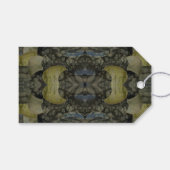 Ovaal gepantserd gemstone 4-deelpatroon cadeaulabel (Voorkant (Horizontaal))