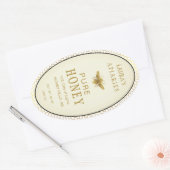 Ovaal Honey Bee Queenline Apiarist Label (Envelop)