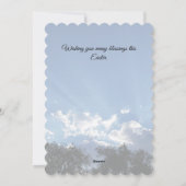 Ovaal Ingelijst Lam Zonlicht Wolken Plat Vakantiek Feestdagenkaart (Achterkant)