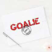 Ovaal krankzinnig Goalie Sticker (Envelop)
