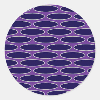 ovaal Paarse-kettingpatroon Ronde Sticker
