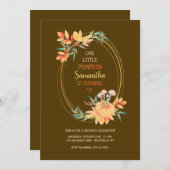 Ovaal pompoen Lijst U KIEST ACHTERGRONDKLEUR Kaart (Voorkant / Achterkant)