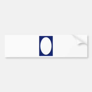 Ovaal Portret Blauw DK Solid FG Het MUSEUM Zazzle Bumpersticker