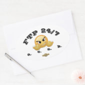 ovaal sticker "FTP 24/7" (Envelop)