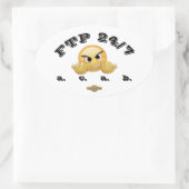 ovaal sticker "FTP 24/7" (Tas)