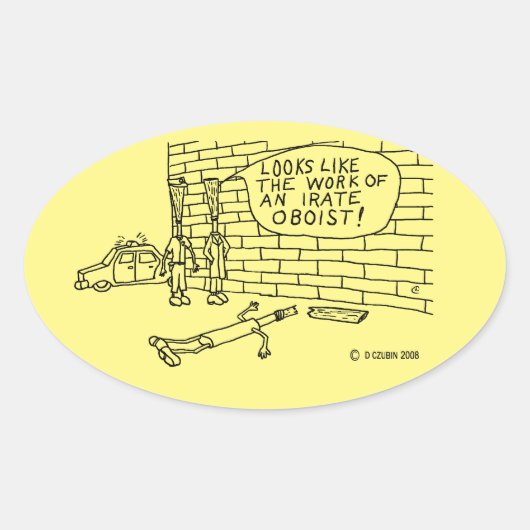 Ovaal Sticker voor wandtest (Voorkant)