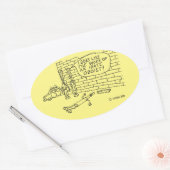 Ovaal Sticker voor wandtest (Envelop)