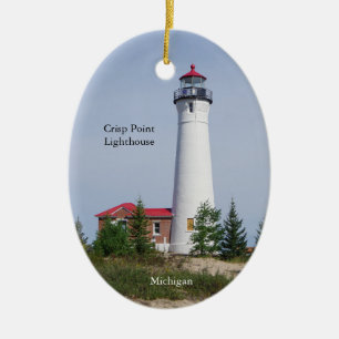 Ovaal van Crisp Point Keramisch Ornament