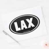 Ovaal-zwart Ovale Sticker (Envelop)