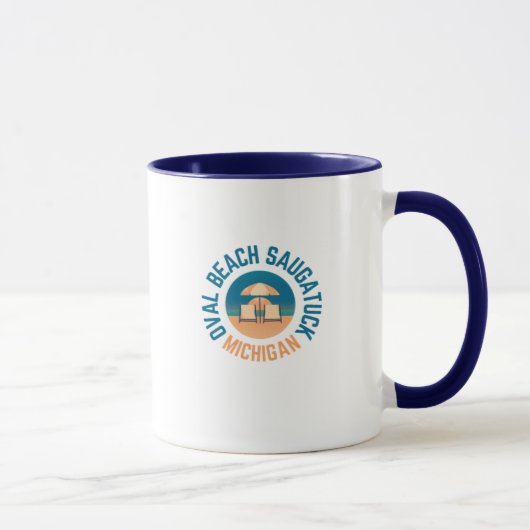 Oval Beach Saugatuck Michigan Coffee Mug (Droite)