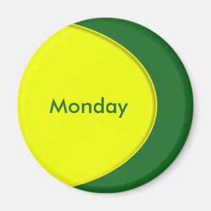 OVAL BUTTON - neongeel + jouw tekst & ideeën Magneet