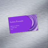 OVAL-BUTTON - violet + jouw tekst & ideeën Visitekaartje Magneet (Voorbeeld)