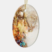Oval Ceramic Angel Ornament (Links)