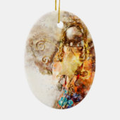 Oval Ceramic Angel Ornament (Achterkant)