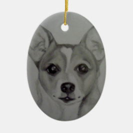 Oval Chihuahua Ornament artwork van Carol Zeock