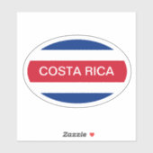 Oval Costa Rica vlag vinyl auto sticker (Vel)