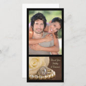 Oval Diamond Ring on Brown Wedding Bedankt (Voorkant / Achterkant)