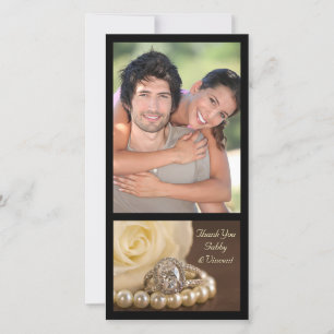 Oval Diamond Ring on Brown Wedding Bedankt