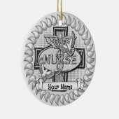 Oval Doves aangepaste Verpleegkundige ornament (Rechts)