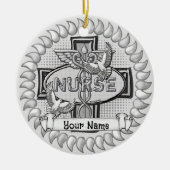 Oval Doves aangepaste Verpleegkundige ornament (Voorkant)