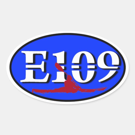 Oval E109 Euro Sticker (Voorkant)