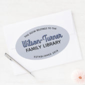 Oval Family Library Bookplate Collectie Label (Envelop)