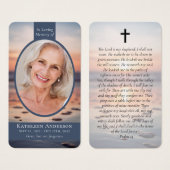 Oval Foto Ocean Memorial Prayer Kaart (Voorkant /achterkant)