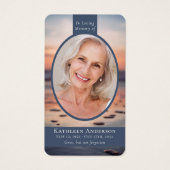 Oval Foto Ocean Memorial Prayer Kaart (Voorkant)