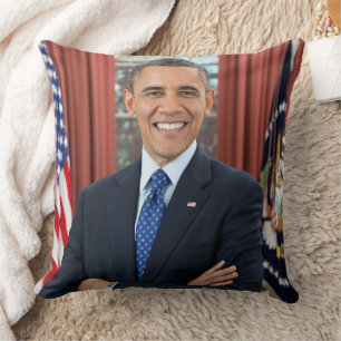 Oval Kantoor Portrait, Obama Barack Amerikaans Pre Kussen