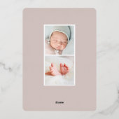 Oval Laurel | Aankondiging Folie geboorte (Achterkant)