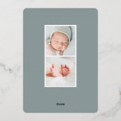Oval Laurel | Faire-part de naissance (Verso)