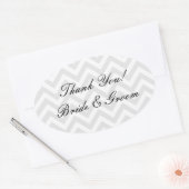 Oval mariage merci autocollants | scellants d'enve (Enveloppe)