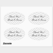 Oval mariage merci autocollants | scellants d'enve (Feuille)