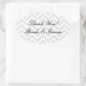 Oval mariage merci autocollants | scellants d'enve (Sac)