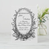 Oval Mirror Wedding Uitnodiging (Staand voorkant)
