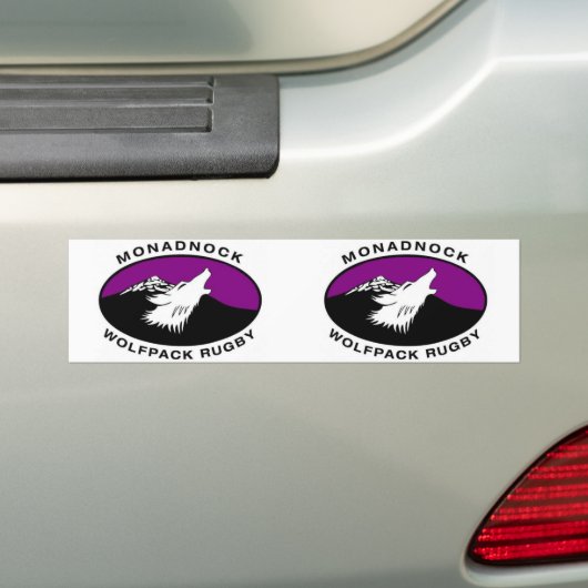 Oval Monadnock Wolfpack Rugby Bumpersticker (Op auto)