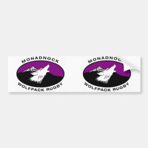 Oval Monadnock Wolfpack Rugby Bumpersticker