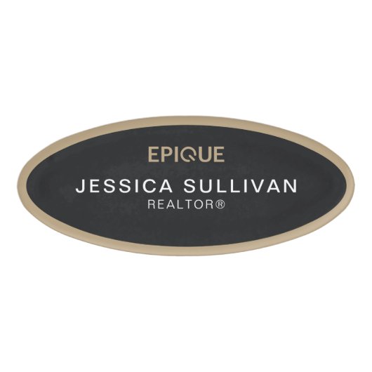 Oval Nametag Epique Realty Naambadge (Voorkant)