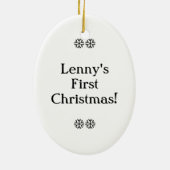 Oval Ornament - Aangepaste foto (Achterkant)