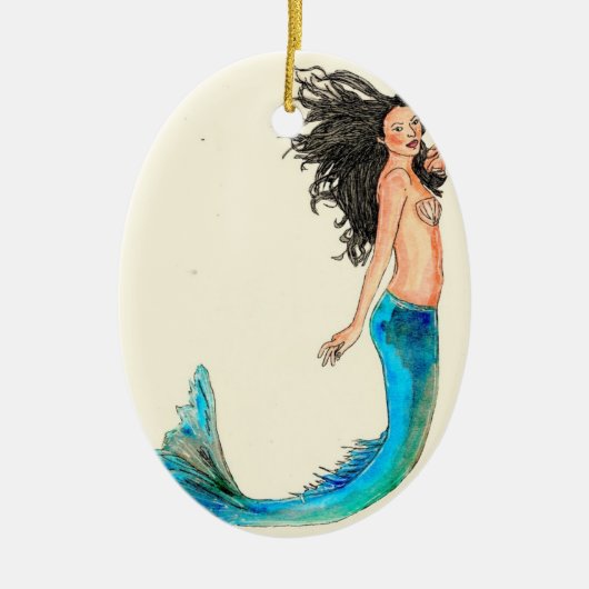 Oval Ornament Mermaid Willow (Voorkant)