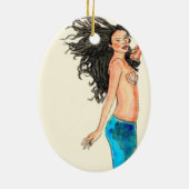 Oval Ornament Mermaid Willow (Achterkant)