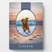 Oval Photo Beach Dog Memorial Keepomwille Fotoplaat (voorkant)