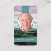 Oval Photo Carte de prière commémorative de Golfer (Devant)