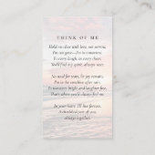 Oval Photo Ocean Sunset Carte de prière (Dos)