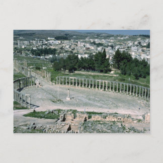 Oval piazza, oude Decapolis-stad Jarash, Jordanië Briefkaart