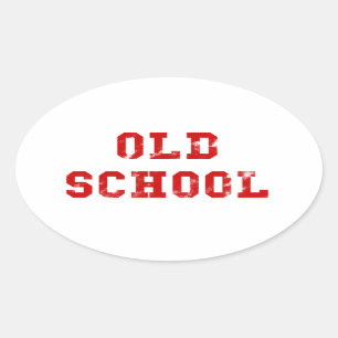 Oval Sticker Oude School   Oudskool Gifts for men