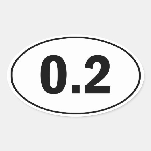 Ovale 0,2 Mile Drôle Sticker Runny (Devant)