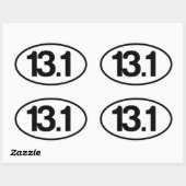 Ovale 13.1 Sticker (Demi-Sticker Marathon) (Feuille)