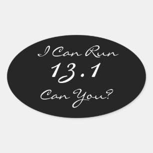 Ovale 13.1 Sticker du coureur de demi-marathon